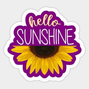 Hello Sunshine | Sunflower Drawing Sticker